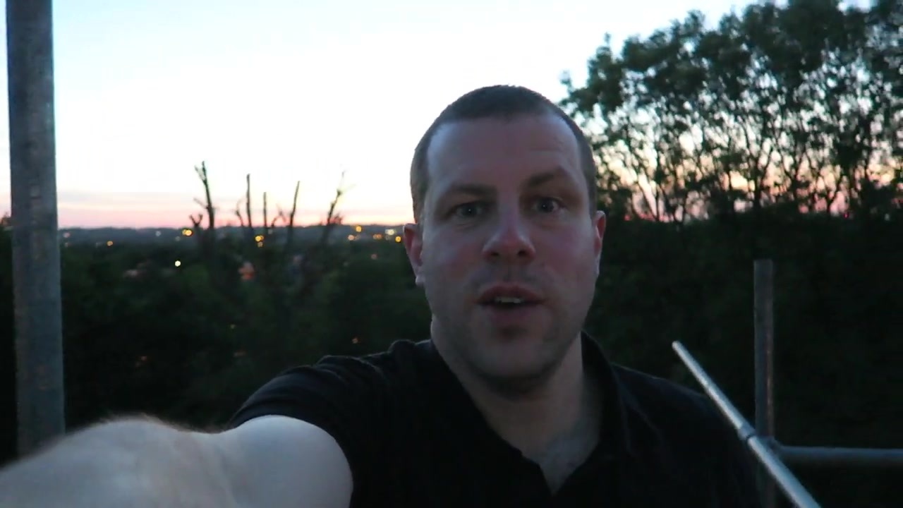 Barry Roberts with the fading sunset behind him at the end of the film.