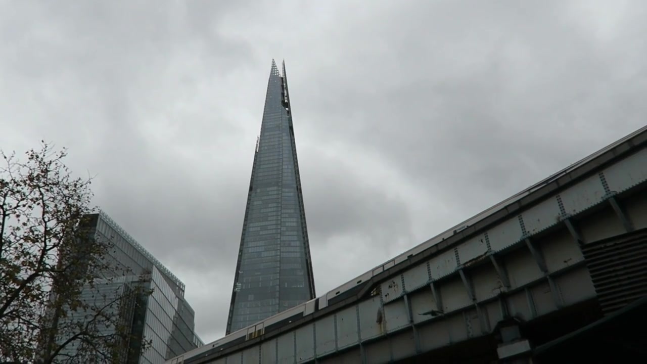 The Shard viewed from street level near London Bridge