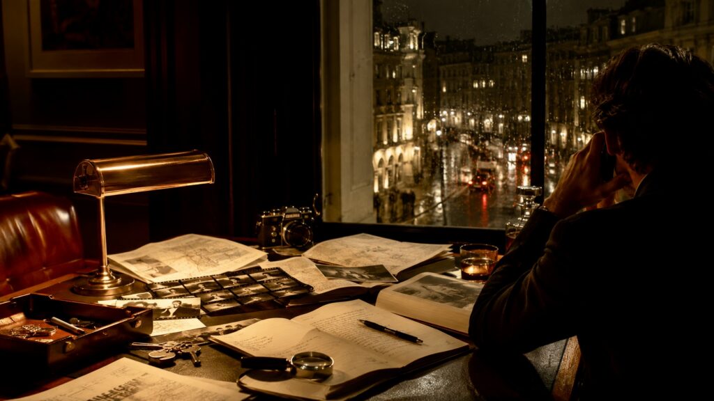 A rainy night in the study