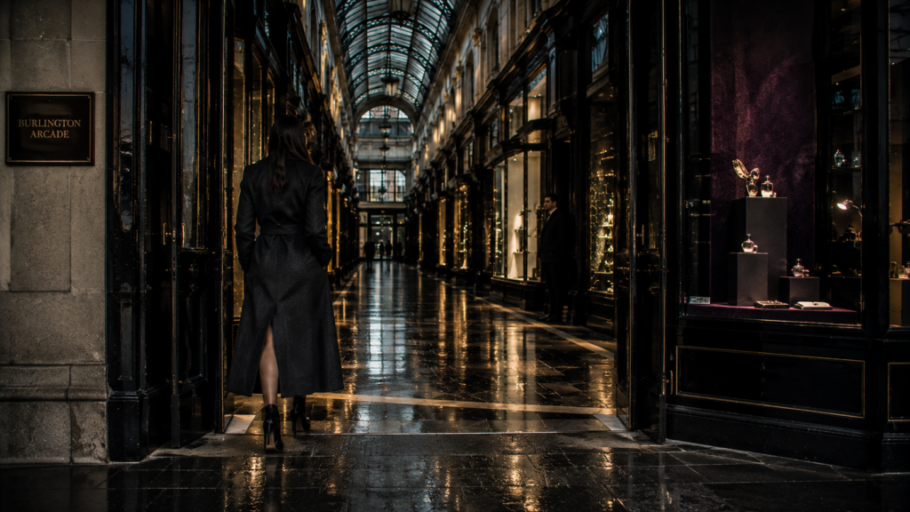 London Arcade on a rainy day