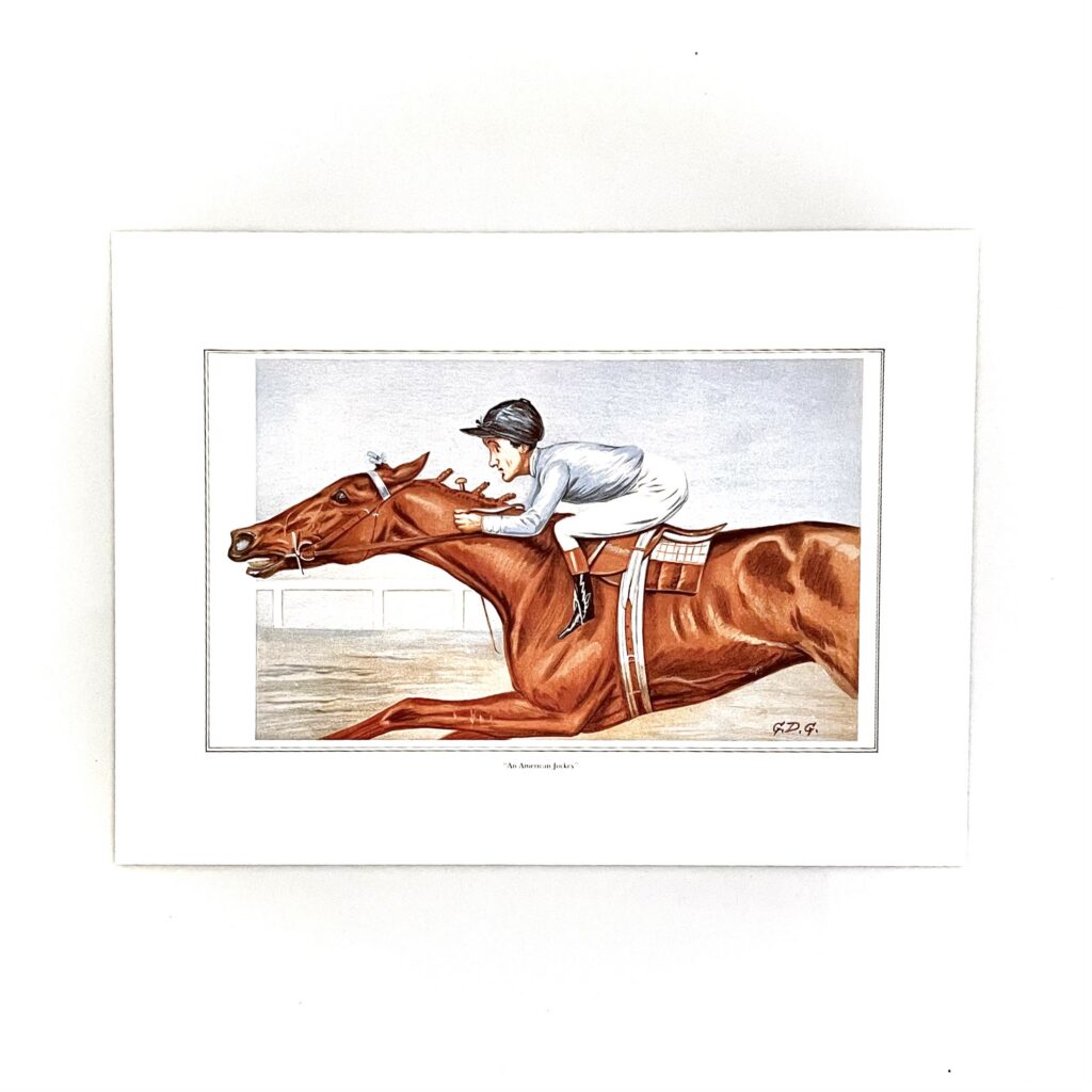 Full sheet of An American Jockey later reproduction print