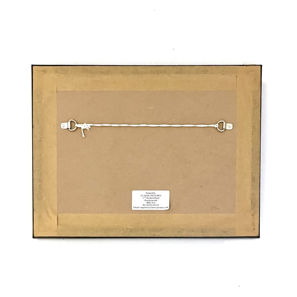 Reverse of framed Tod Sloan Vanity Fair reproduction print