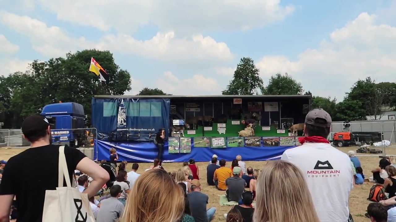 Crowds watching the main stage at Lambeth Country Show in Brockwell Park in 2018