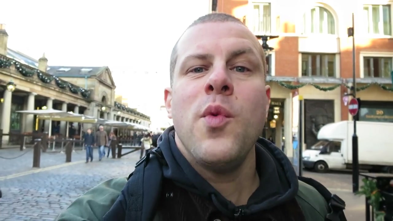 Barry Roberts in Covent Garden before buying North Face Etip gloves