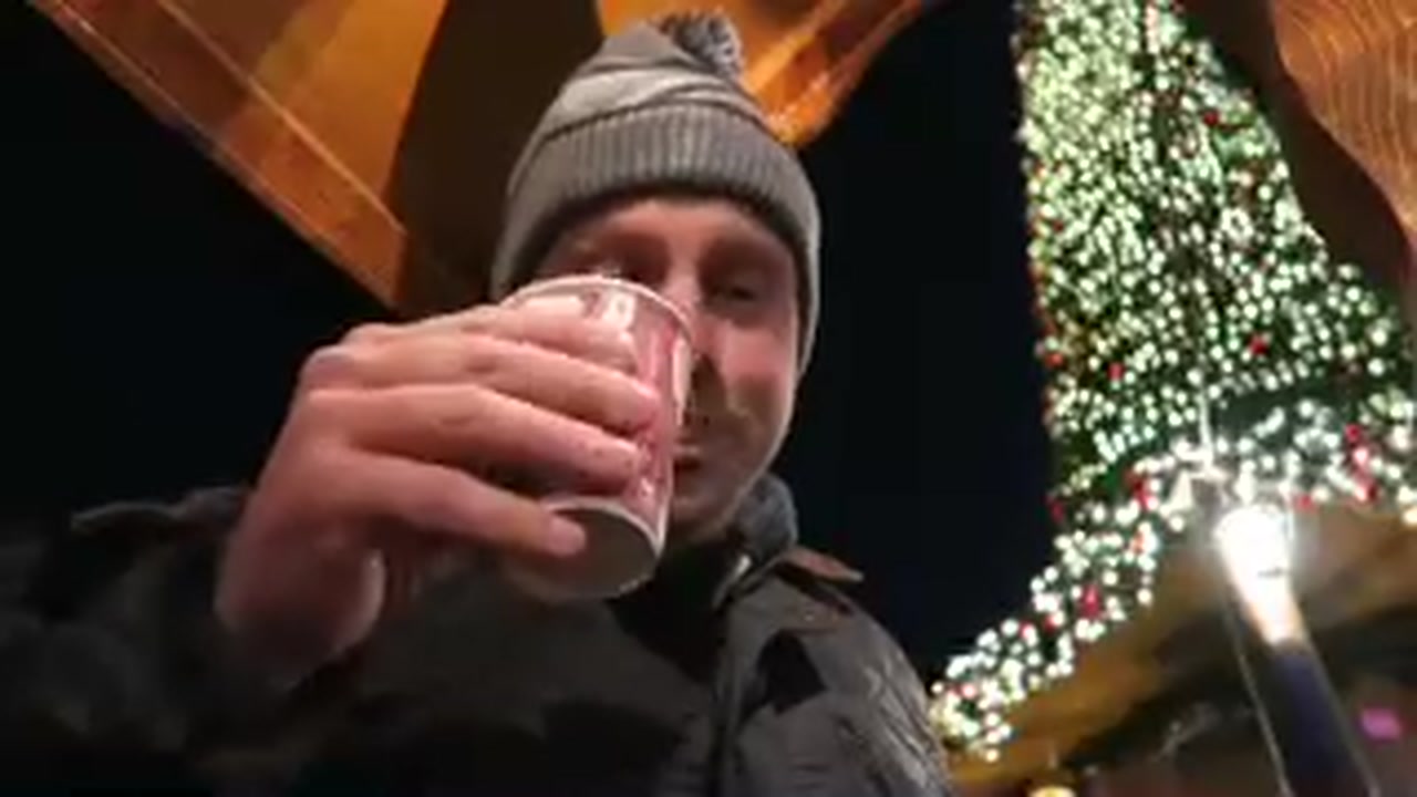 Barry Roberts holding a hot drink at Hyde Park Winter Wonderland in 2015