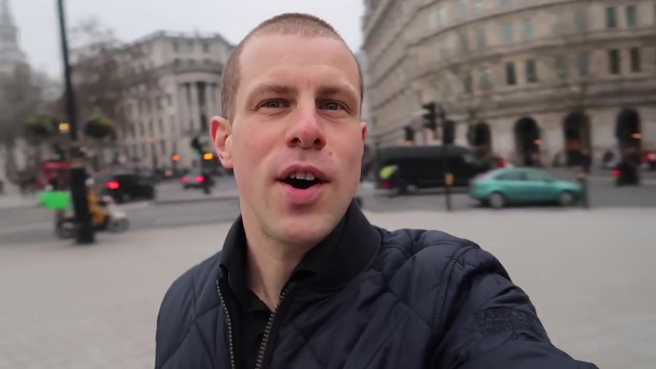 Barry Roberts introducing a London theatre guide in Leicester Square in 2018