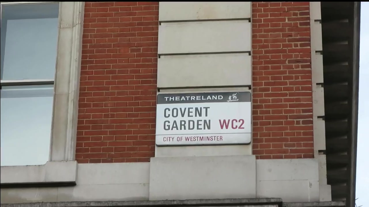 Covent Garden WC2 Theatreland street sign in London