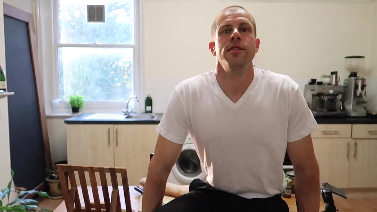 Barry Roberts introducing a POLPO-inspired home-cooking film in a London kitchen