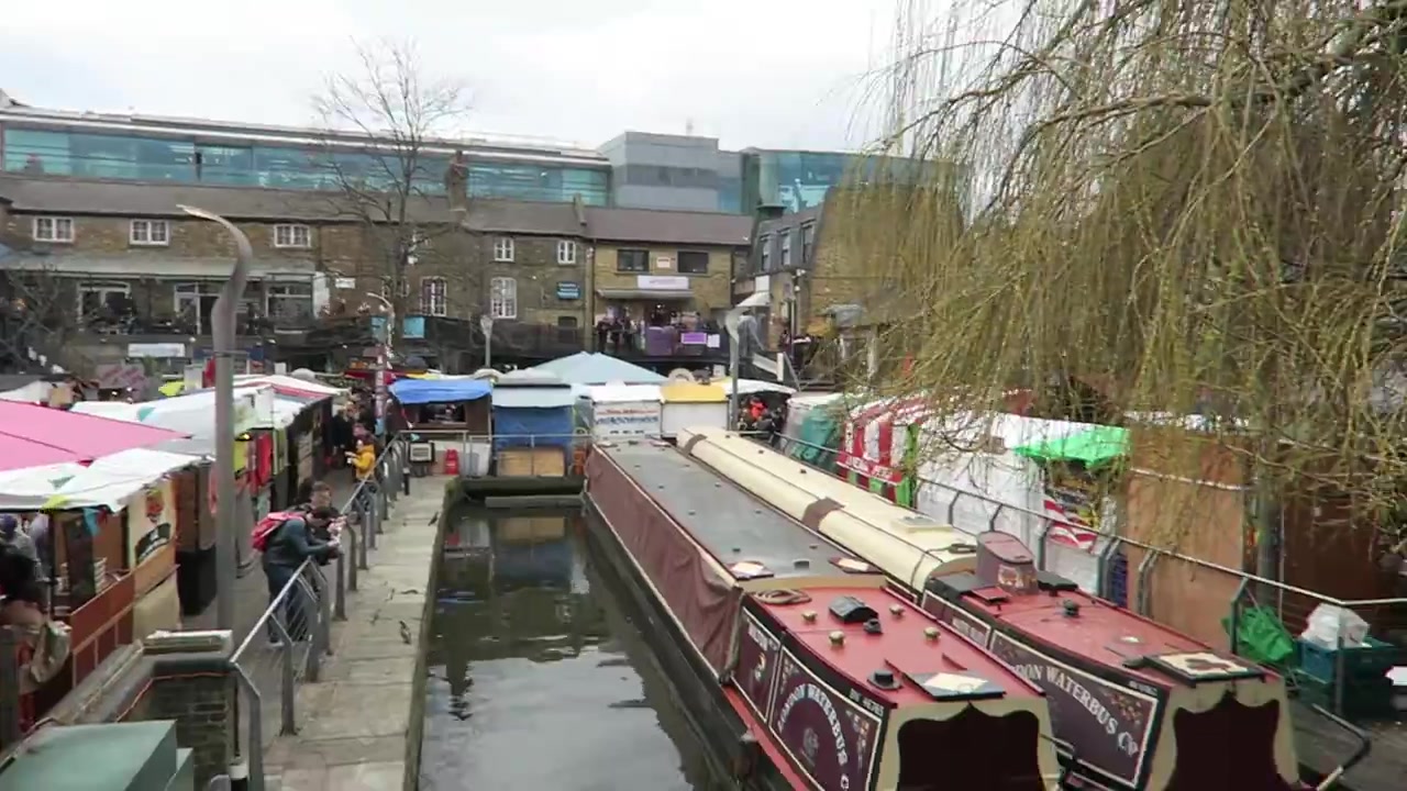 Camden Lock and the Regent's Canal during the Roberts London visit in April 2016.
