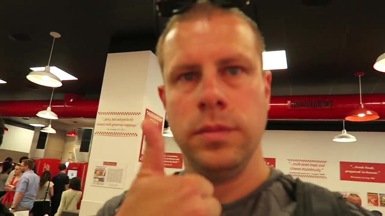 Barry inside Five Guys London