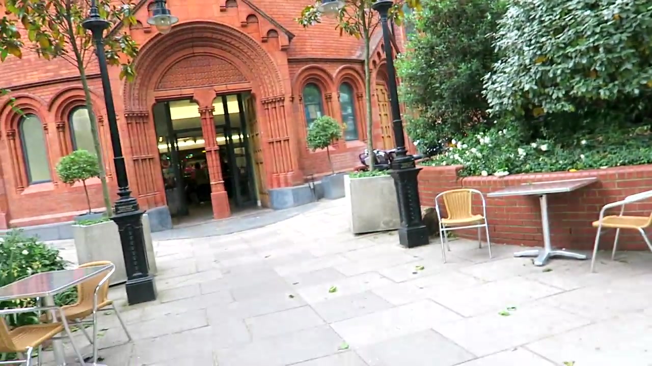 Red-brick entrance and courtyard of the Tabernacle in Notting Hill