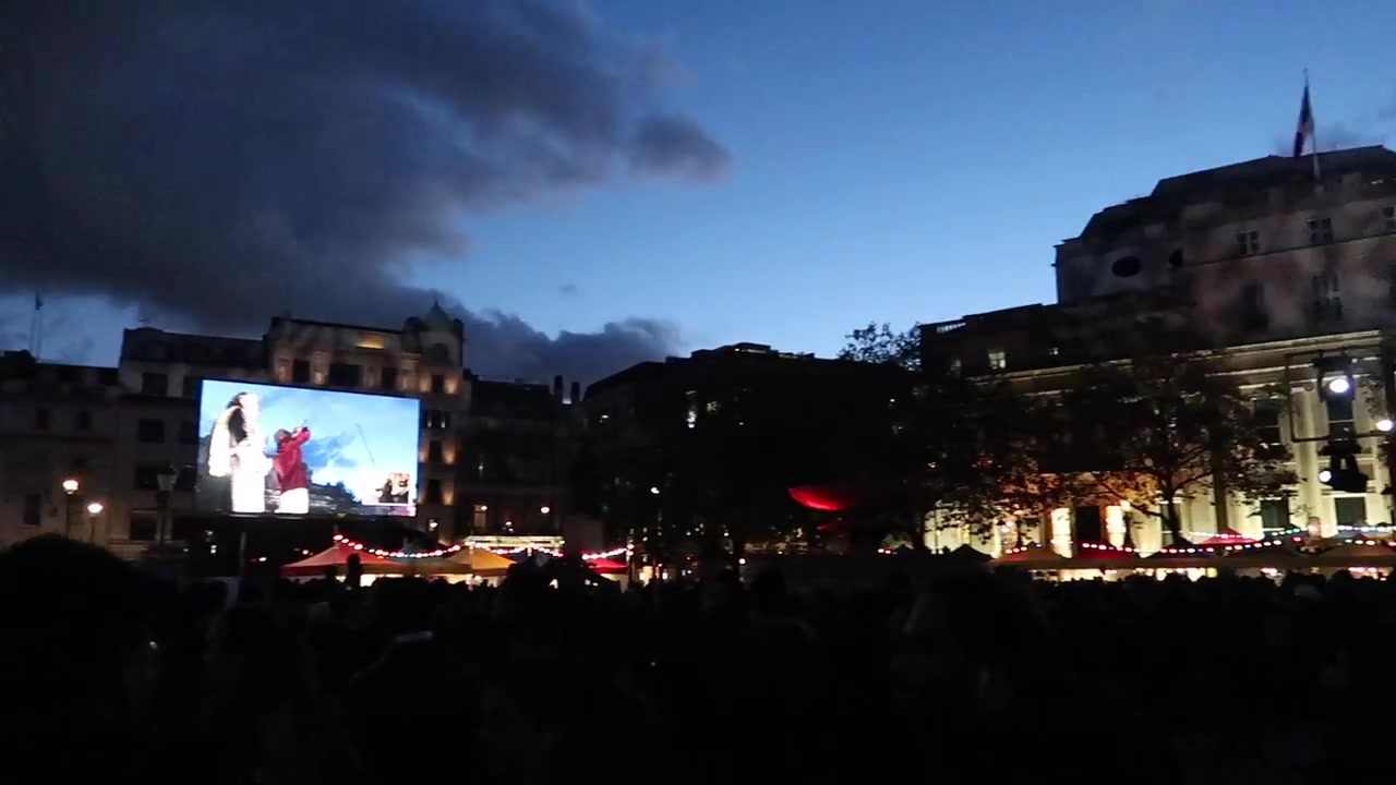 National Gallery illuminated during the 2018 Diwali festival in Trafalgar Square