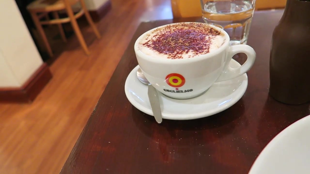 A cappuccino served at the Stockpot restaurant in Chelsea