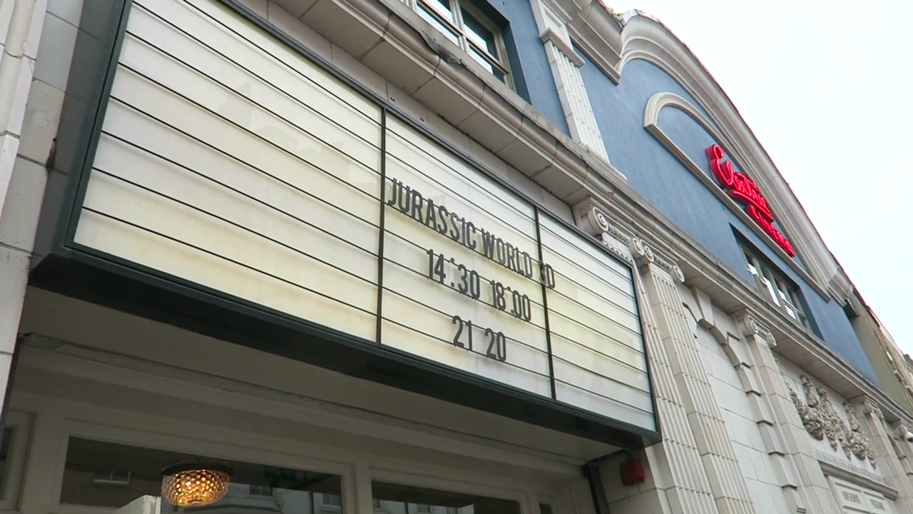 White façade and programme canopy of the Electric Cinema on Portobello Road