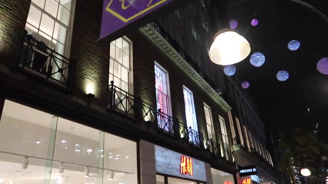 Festive lights above St Christopher’s Place near Oxford Street in 2018