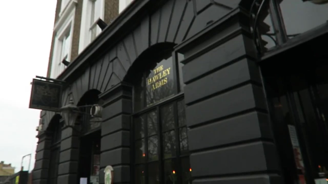 The Hawley Arms on Castlehaven Road during the Roberts London Camden visit in 2016.