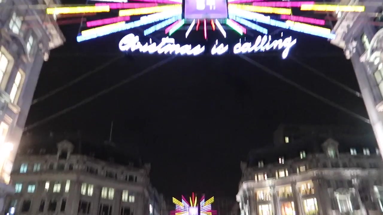 Christmas is calling light installation spanning Oxford Street in 2018