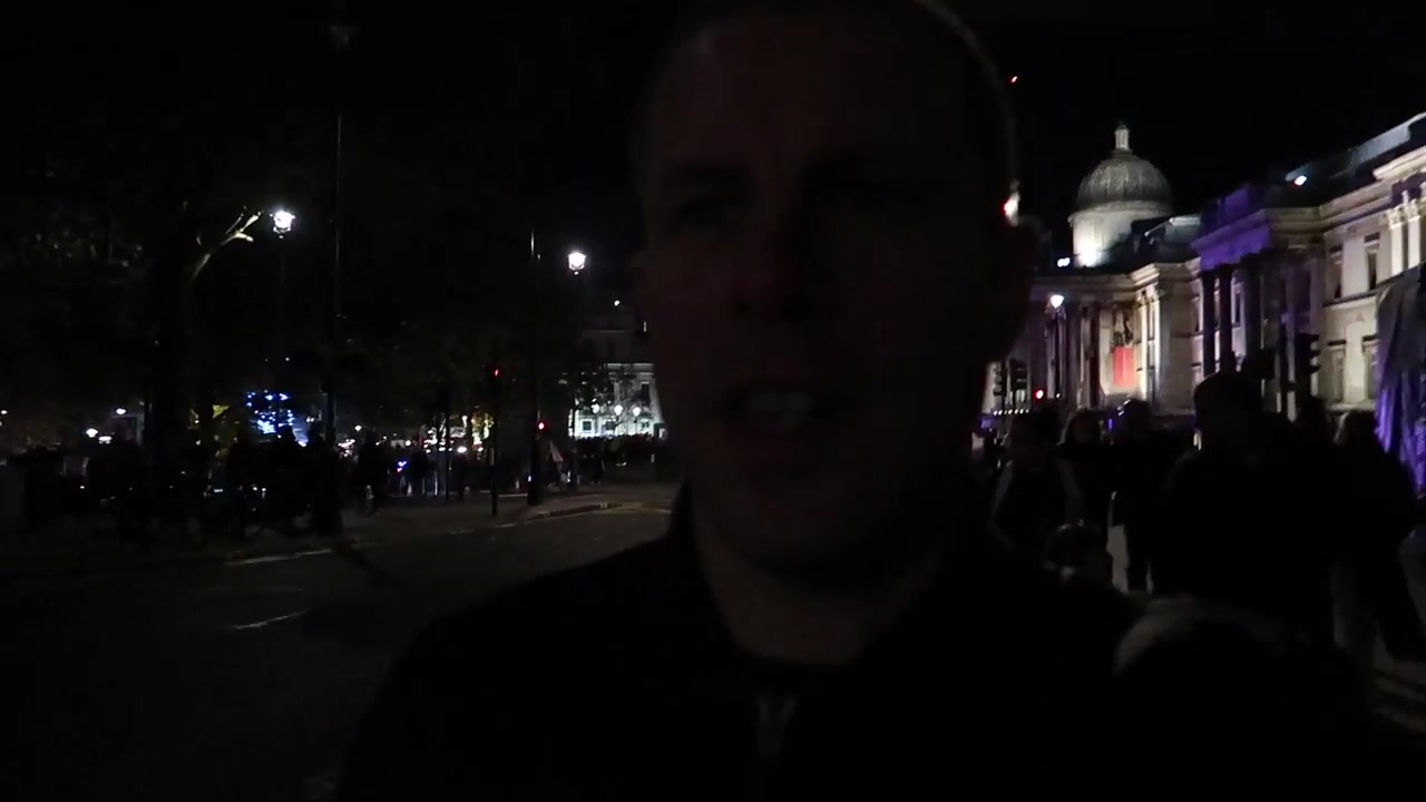 Barry Roberts leaving Trafalgar Square after the 2018 Diwali festival