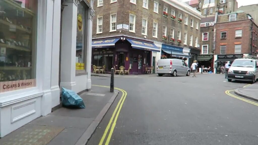Shepherd Market square and restaurant-lined lanes in Mayfair London