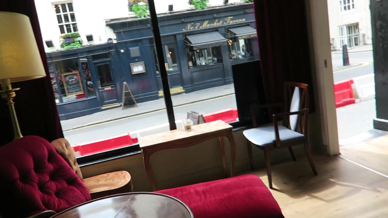 View from a Shepherd Market café across the Mayfair street
