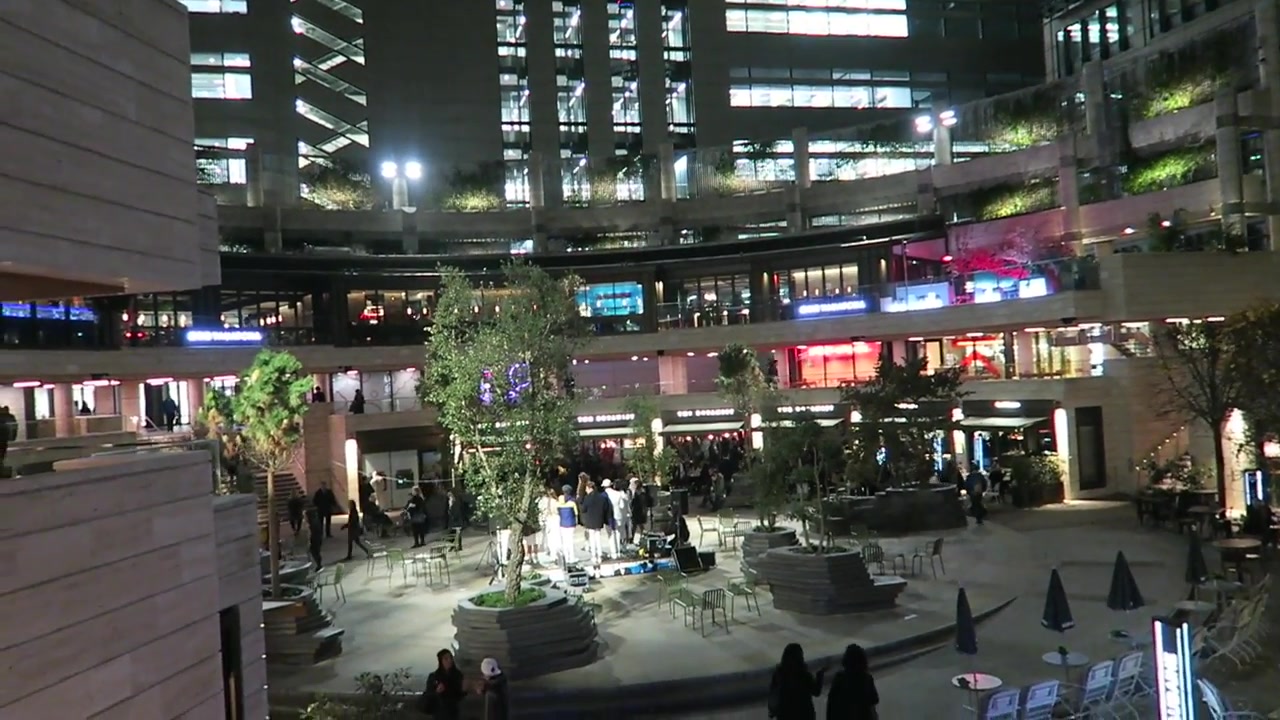 Broadgate Circle ice rink surrounded by City of London offices in November 2016