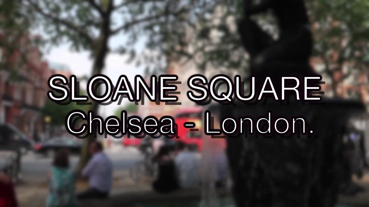 Sloane Square arrival title at the start of the Chelsea in Bloom film