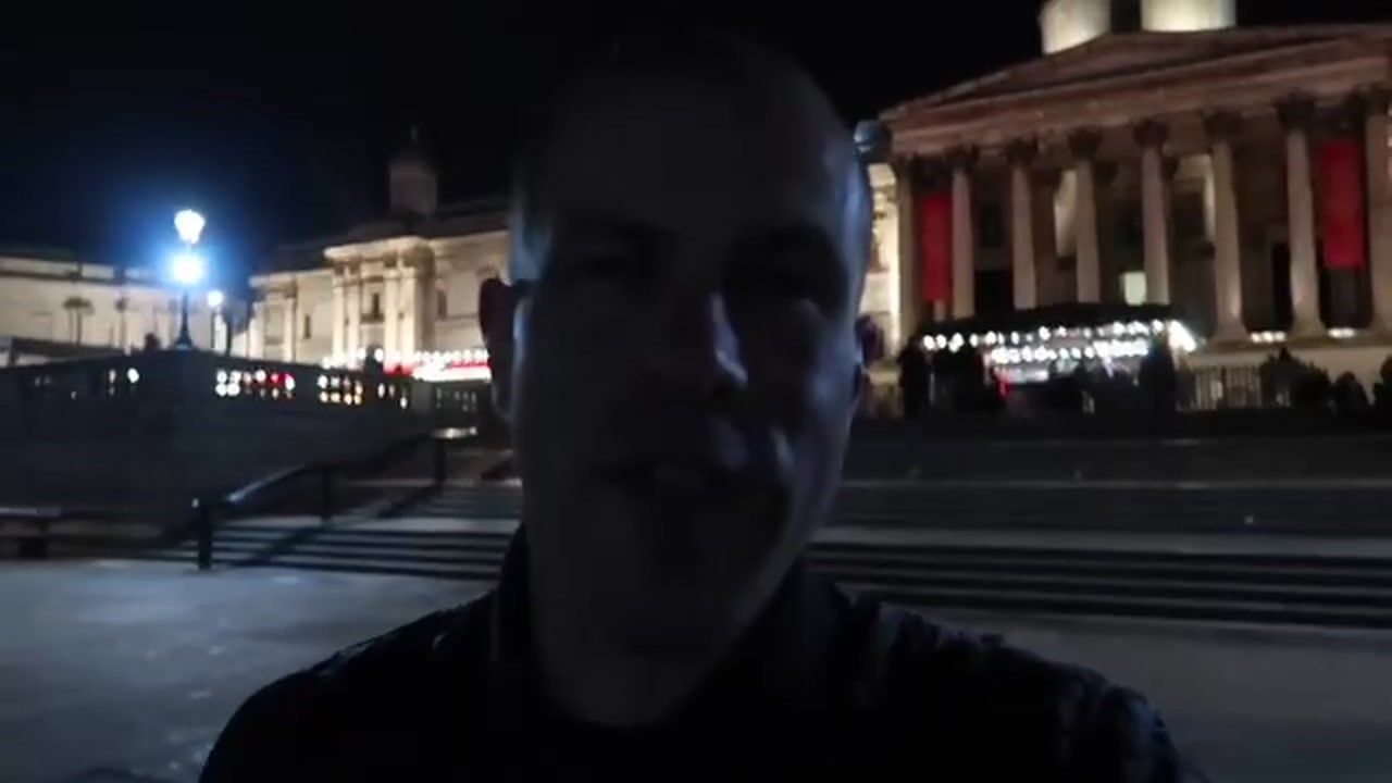 Trafalgar Square decorated for Christmas in London
