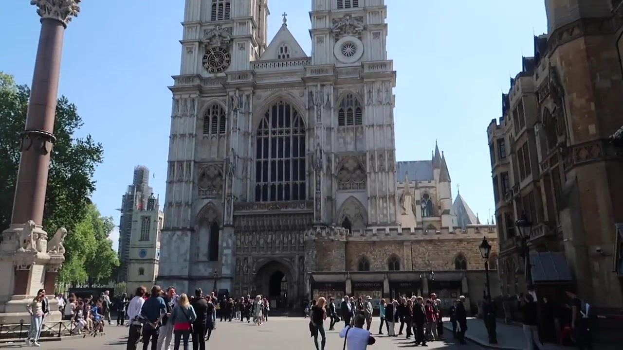 Westminster Abbey in London on the day of the 2018 royal wedding
