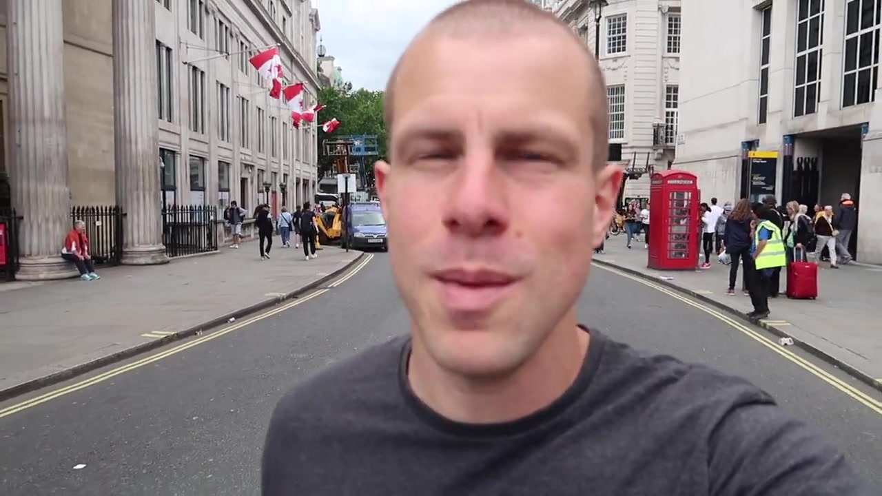 Barry Roberts walking towards West End LIVE in Trafalgar Square in June 2018