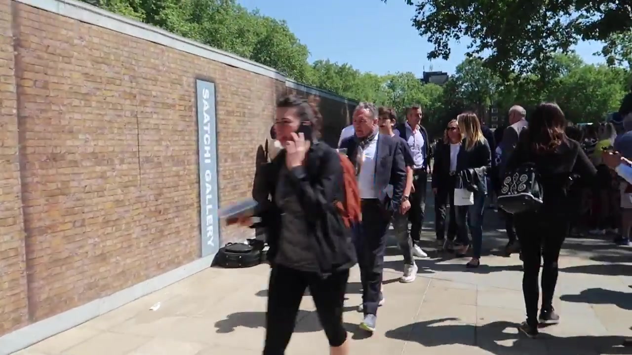 Visitors entering Duke of York Square Food Market in Chelsea