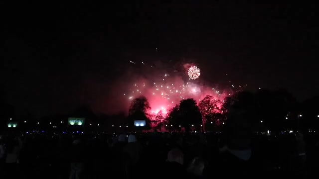 Fireworks above Victoria Park during the Guy Fawkes Night visit.