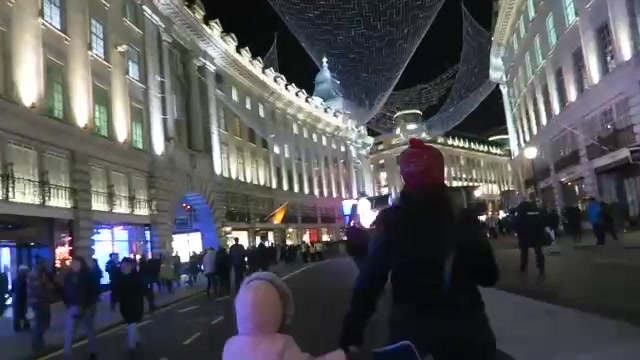 Crowds and event staff at the Regent Street Christmas lights launch in November 2016