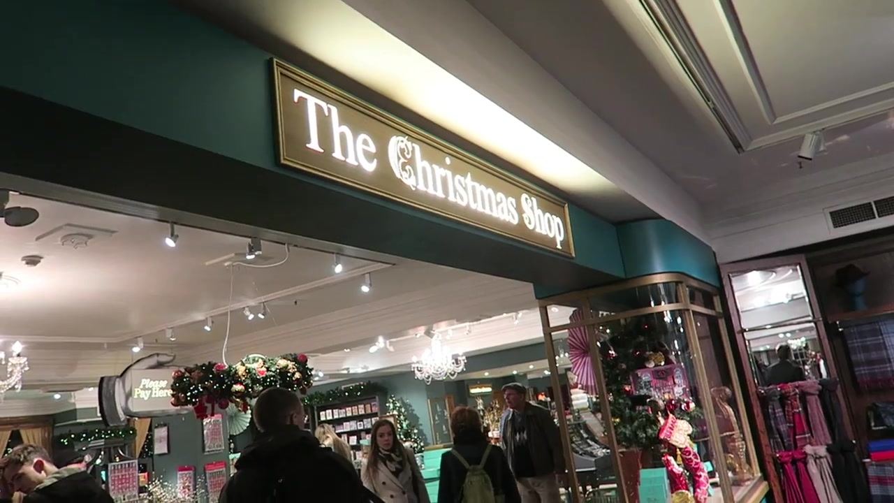 The Christmas Shop entrance inside Fortnum & Mason in 2016