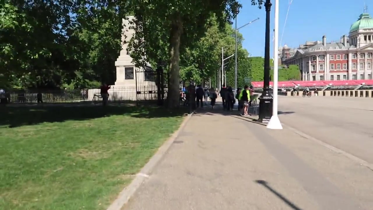 Horse Guards Parade in London on royal wedding day in May 2018