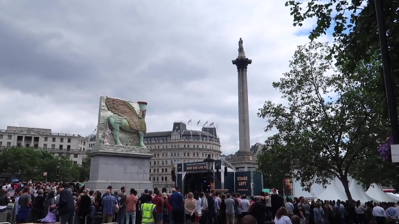 Large West End LIVE audience gathered around Nelson’s Column in Trafalgar Square