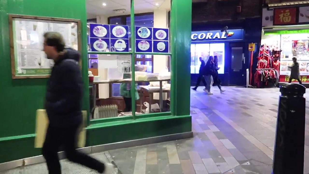 Jen Cafe in London Chinatown at night