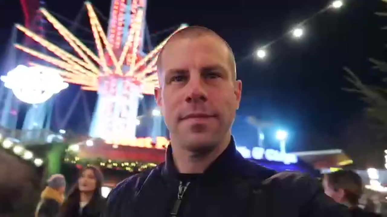 Festive fairground ride at Southbank Christmas Market