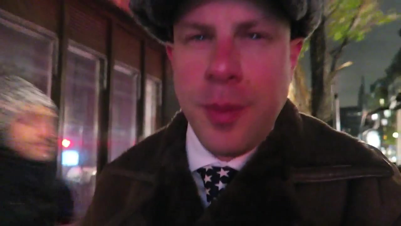Barry Roberts tasting a takeaway hot chocolate from SAID dal 1923 in Soho