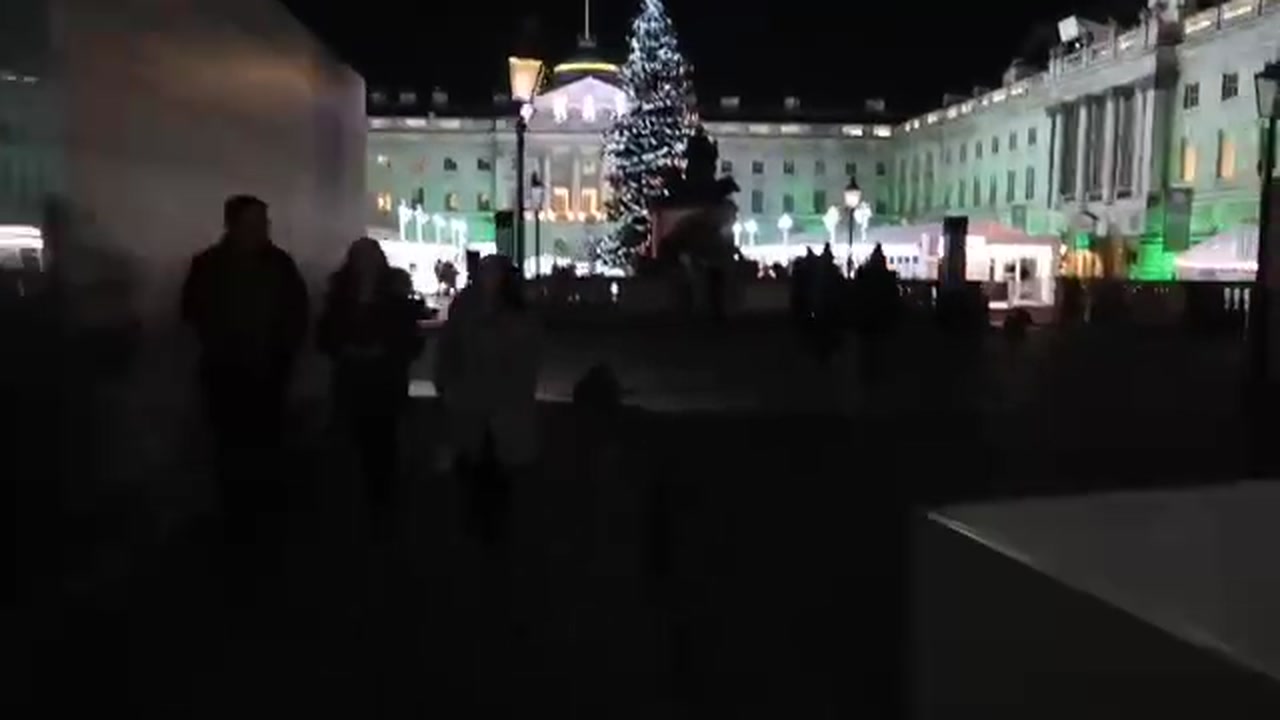 Christmas tree in the courtyard at Somerset House London