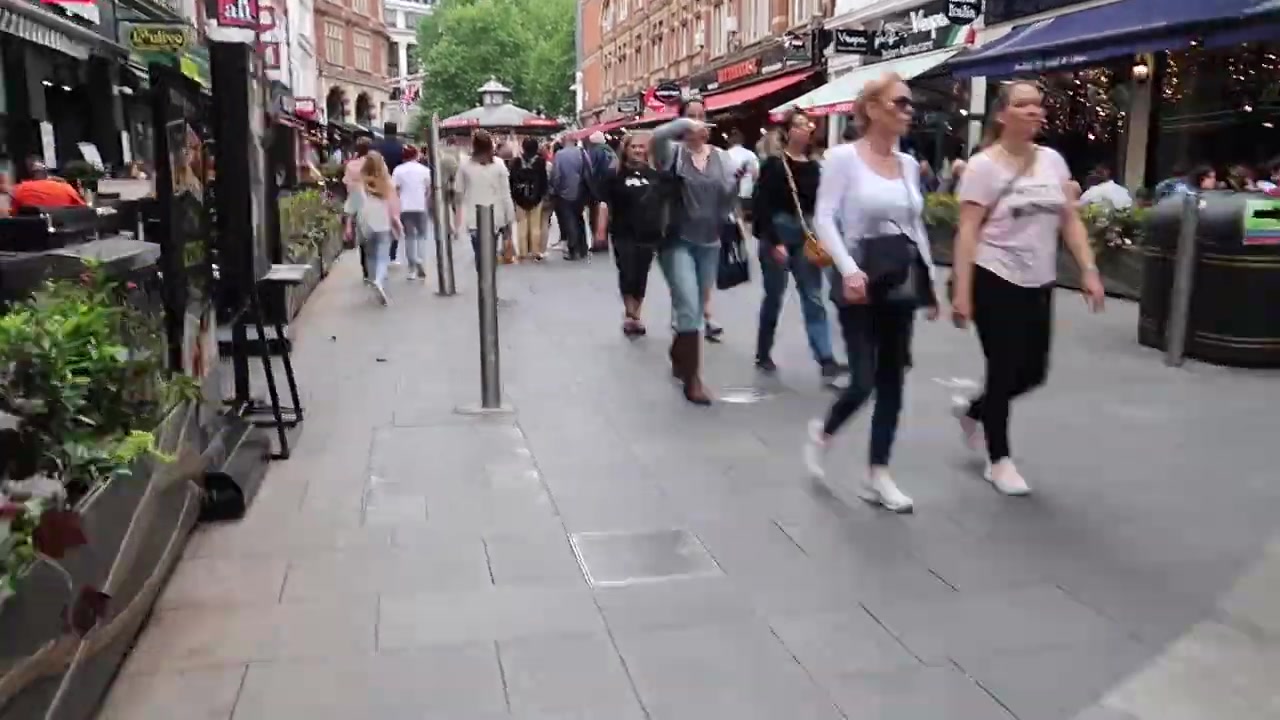 People walking through the West End towards Leicester Square after West End LIVE