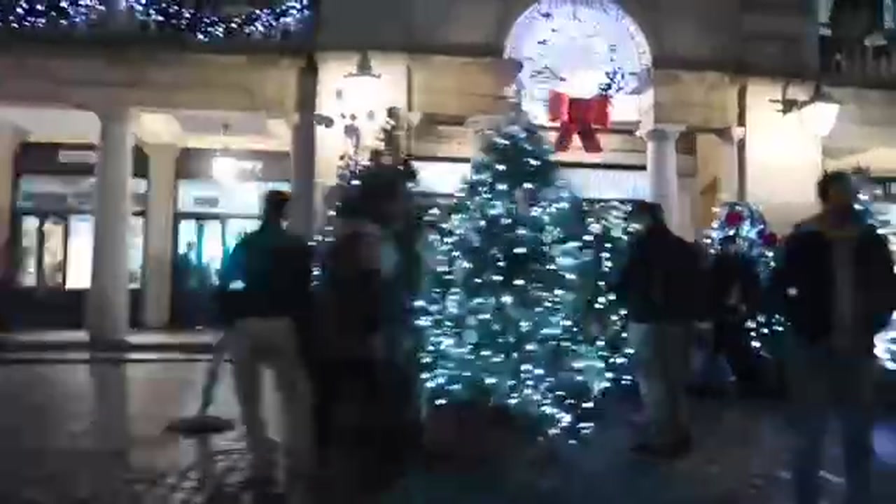 Large Christmas tree in Covent Garden London