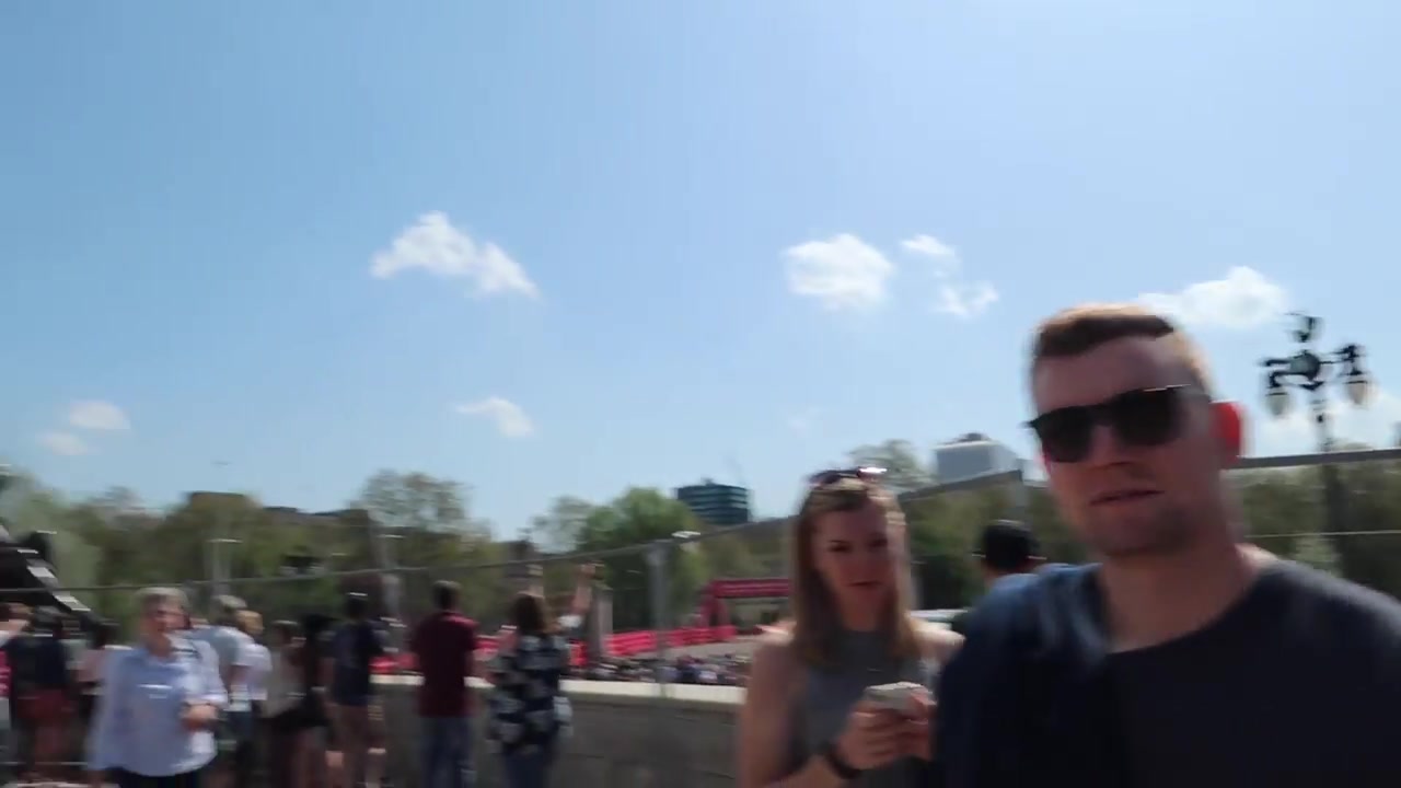 Barry Roberts outside Buckingham Palace during the 2018 London Marathon
