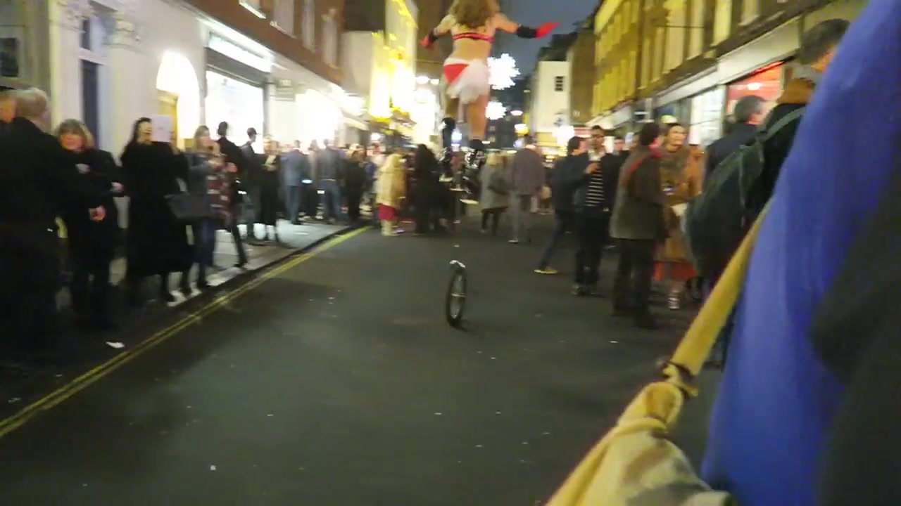 Christmas performers on the Shepherd Market stage during the 2016 switch-on