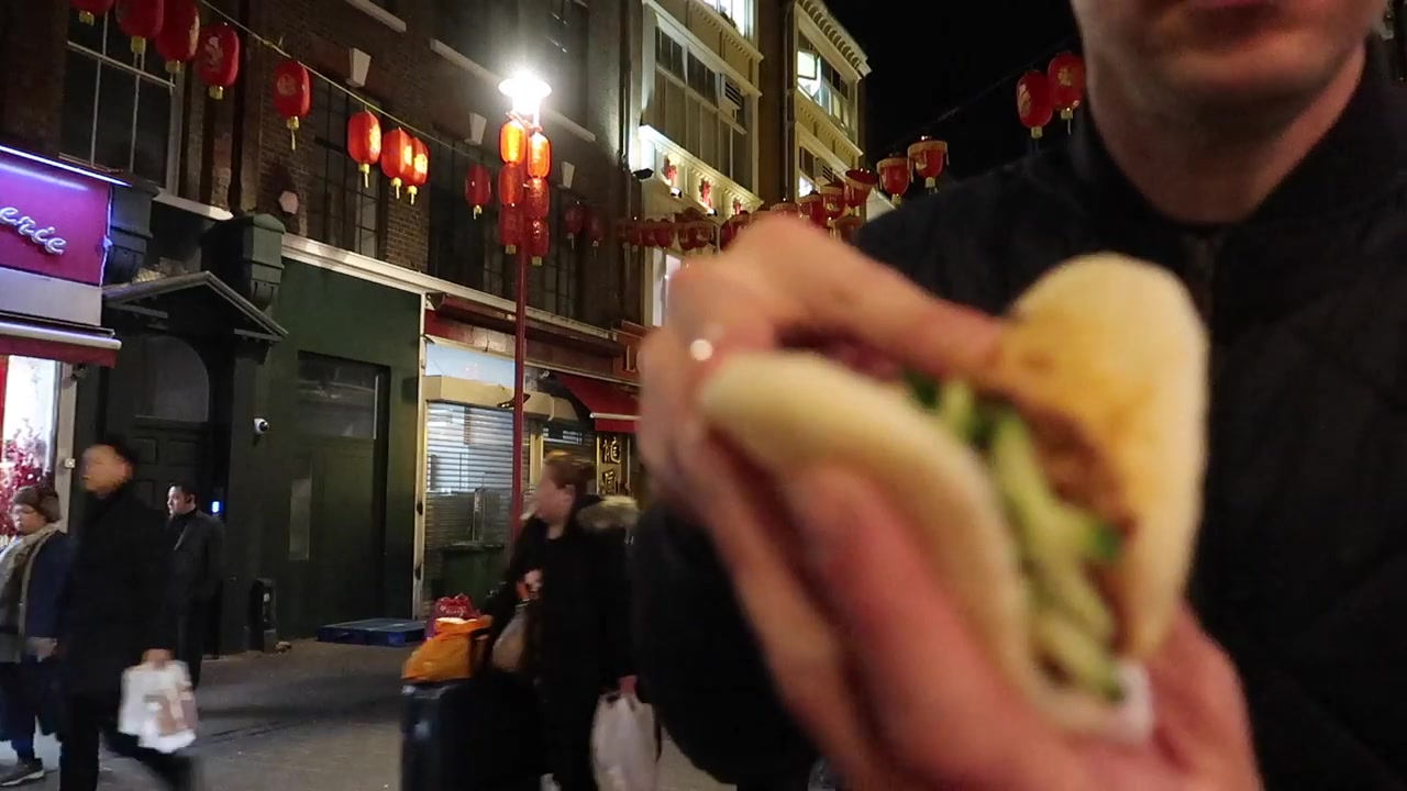 Chinese pork bao bun in London Chinatown