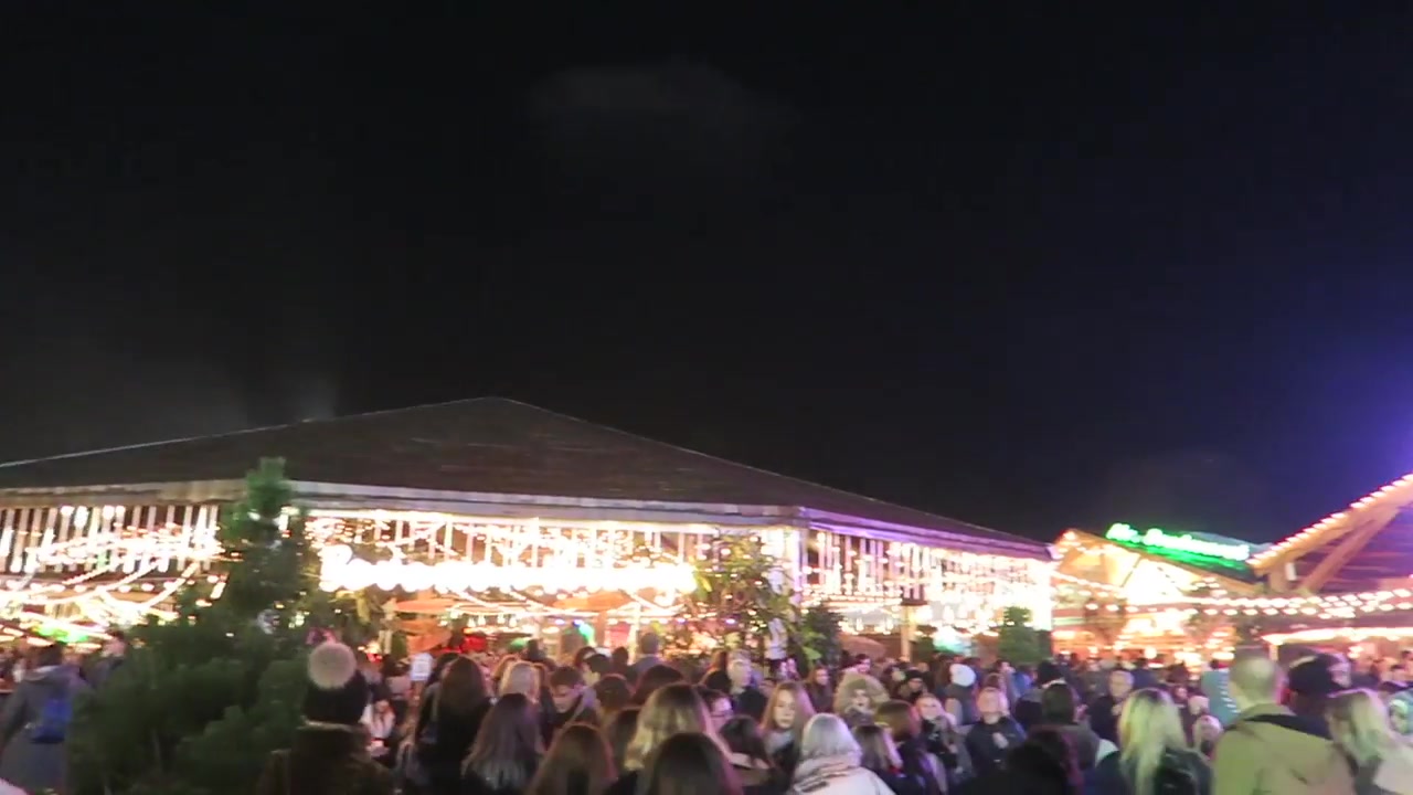Crowds, fairground rides and festive stalls at Hyde Park Winter Wonderland in 2016