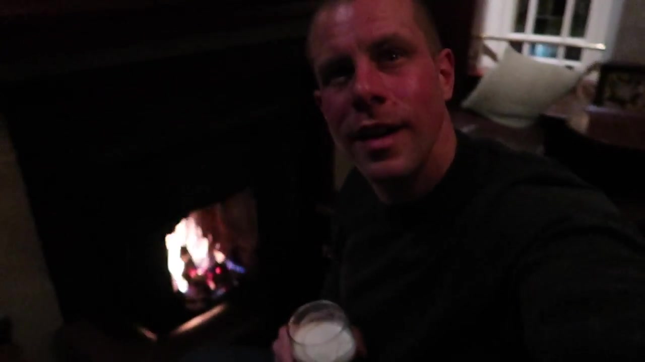 Barry Roberts enjoying a pint at the end of the episode.