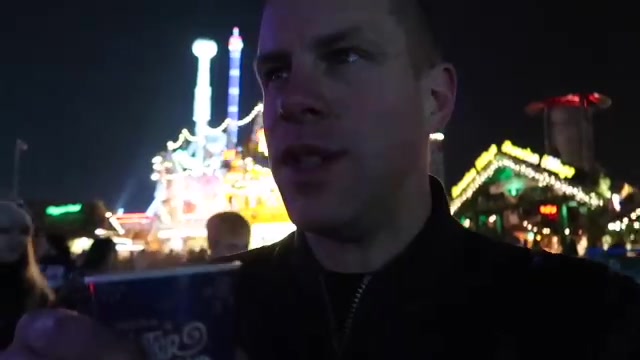 Barry Roberts with a cup of mulled wine at Winter Wonderland.