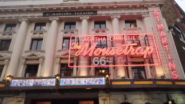 St Martin’s Theatre, home of The Mousetrap, during the April visit.