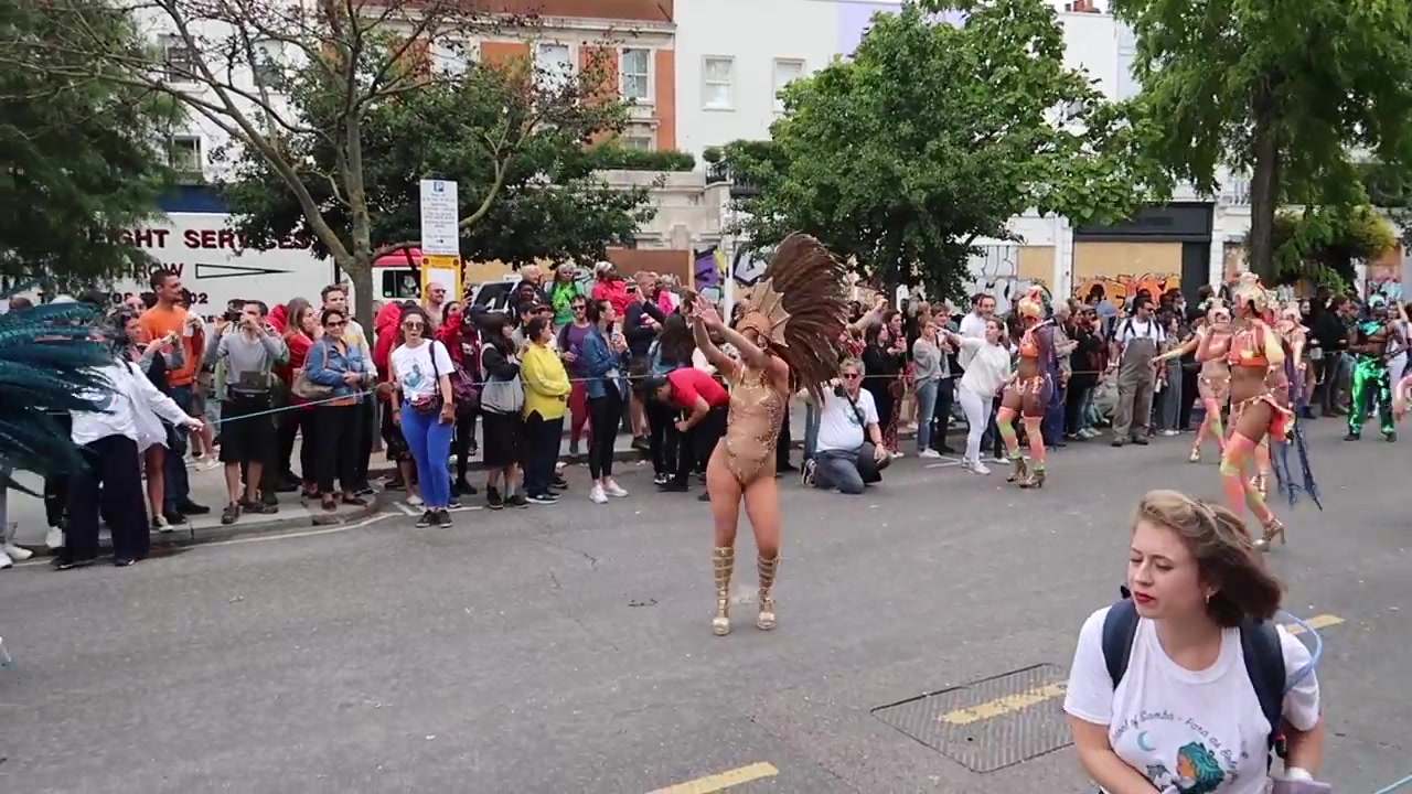 Costumed performers at Notting Hill Carnival 2018
