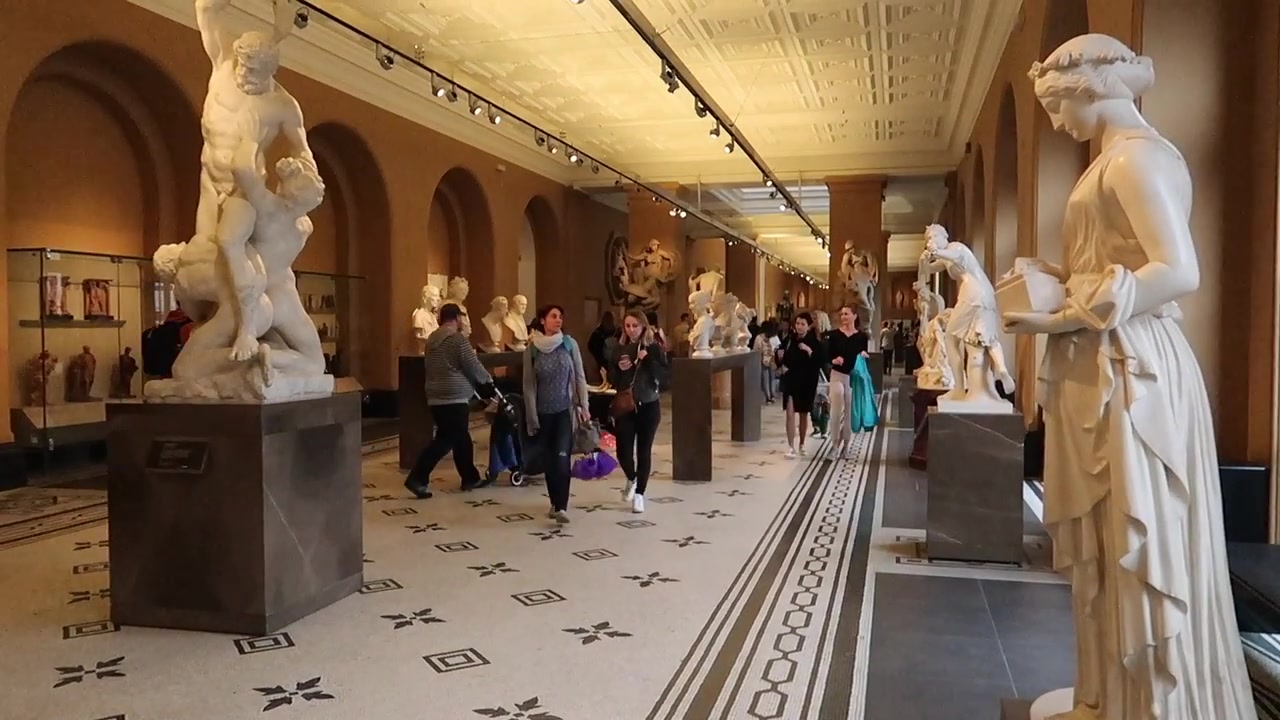 Sculpture gallery inside the Victoria and Albert Museum